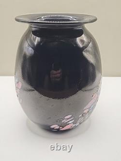 Odd Ingar Karlengen Hallingglass Norway Art Glass Vase 1988 Signed With Sticker