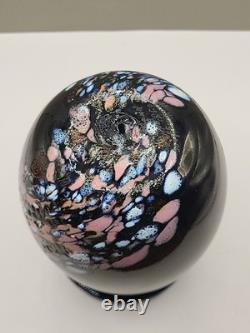 Odd Ingar Karlengen Hallingglass Norway Art Glass Vase 1988 Signed With Sticker