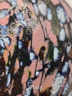 Odd Ingar Karlengen Hallingglass Norway Art Glass Vase 1988 Signed With Sticker