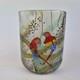 Okra Iridescent Art Glass Vase Parrots Richard Golding Limited Edition 4/25