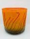Orange Modernist Art Glass Vase By Vilniaus Stiklo Studija Abstract Unique 8