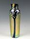 Orient Flume Studio Hand Blown Hawthorne Iridescent Scenic Art Glass Mantle Vase