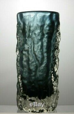 Original Whitefriars Gray Art Glass Textured Bark Vase