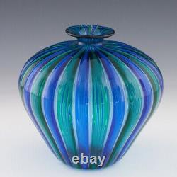 Orlando Zennaro Murano A Canne Glass Vase c1970