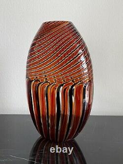 Orlando Zennaro Signed Murano Italian Art Glass Vase