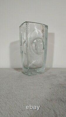 Osaka Glass Vase 60s, Vintage Czech Bohemian Art Glass Sklo Union Rudolf Jurnikl