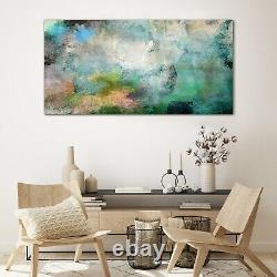 Painting Abstract Green Grey Glass Print 120x60 Photo Wall Art Home Decor