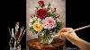 Painting Roses In A Glass Vase Calm U0026 Relaxing Acrylic Still Life 165