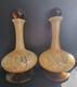 Pair Of Italian White Cristal Decanters