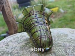 Pallme Konig Green Iridescent Veined light shade Art Nouveau