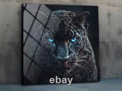 Panther Wall Art, Tempered Glass Art, Glass Printing, Free Shipping