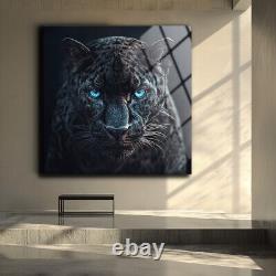 Panther Wall Art, Tempered Glass Art, Glass Printing, Free Shipping