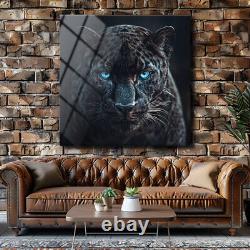 Panther Wall Art, Tempered Glass Art, Glass Printing, Free Shipping