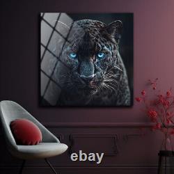 Panther Wall Art, Tempered Glass Art, Glass Printing, Free Shipping