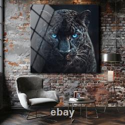 Panther Wall Art, Tempered Glass Art, Glass Printing, Free Shipping