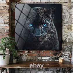 Panther Wall Art, Tempered Glass Art, Glass Printing, Free Shipping