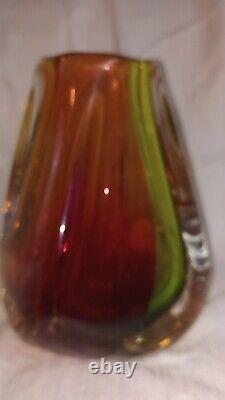 Paul Harrie Art Glass Vase, Sunrise River Series, Handblown, Signed