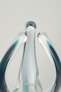 Paul Kedelv for Flygfors. Coquille. Organic, sculptural art-glass vase, 1958