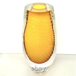 Pavel Havelka Signed Princ Art Glass Vase 10 Inches Tall 10 lbs