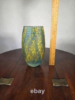 Peter Layton British Studio Glass Vase Signed