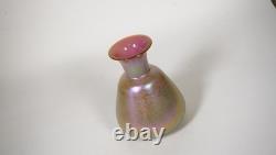 Pink Iridescent Cypriote Art Glass Vase, Unsigned. First half of 20th century