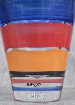 Post Modern Pop Art Kosta Boda Sweden Art Glass Rio Vase Ulrica Hydman Vallien