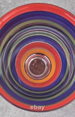 Post Modern Pop Art Kosta Boda Sweden Art Glass Rio Vase Ulrica Hydman Vallien