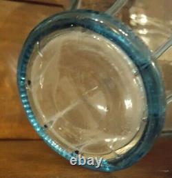 Powell Whitefriars Arts and Crafts blue glass tears vase