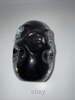 Purple Dimpled Glass Vase Hand Blown Sweden UV Reactive Heavyweight Art Glass