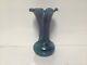 Q29 Vintage Italian Blue Swirl Art Glass Vase, Glass Vase For Gift