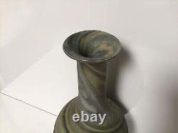 Q84 Antique Circa Early Century Handmade Swirl Art Glass Vase Bottle