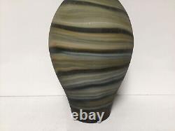 Q84 Antique Circa Early Century Handmade Swirl Art Glass Vase Bottle