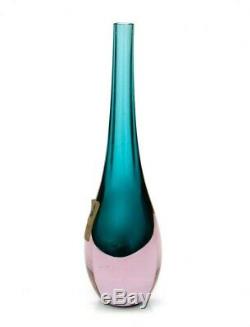 RARE 1960s Murano Cenedese Antonio Da Ros Alexandrite Art Glass Freeform Vase