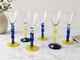 Rare 7 Vintage Hand Blown Cordial Glasses Kjell Jordhan Elme Almhult Sweden