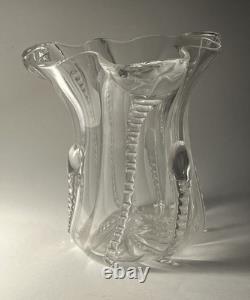RARE STUDIO EXPERIMENTAL GLASS SCULPTURE VASE Accredited To Thomas Webb