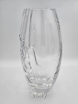 RARE VINTAGE Martti Rytkönen Orrefors'Ramses' Clear Crystal Glass Face Vase