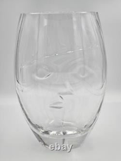 RARE VINTAGE Martti Rytkönen Orrefors'Ramses' Clear Crystal Glass Face Vase