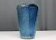 Rare Alessandro Mandruzatto Murano Glass Blue Vase, Faceted Sommerso Style 9.5