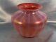 Rare Antique Steuben Oriental Poppy Art Glass Vase Cranberry Stripe Free Us Ship