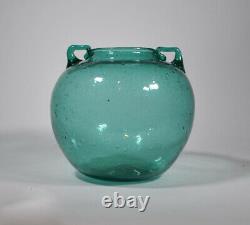 Rare Blenko Green Art Glass Vase, Circa 1935