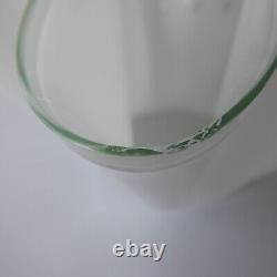 Rare Chance Glass Intaglio'Cut Pearl' 7 handkerchief vase, white flashed clear