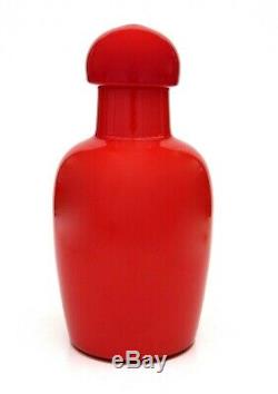 Rare Giant Murano Art Glass Pop Art Bottle Vase & Stopper Venini Scarpa Cenedese
