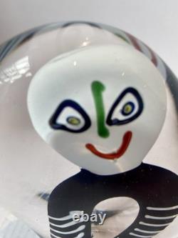 Rare Helmut W Hundstorfer Glass Happy/ Sad Face sculpture