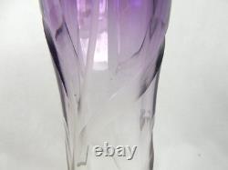 Rare Ludwig Moser Art Nouveau deep cut glass vase cut Art Nouveau glass vase 30
