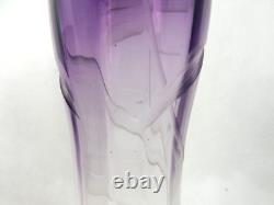Rare Ludwig Moser Art Nouveau deep cut glass vase cut Art Nouveau glass vase 30