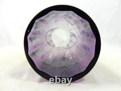 Rare Ludwig Moser Art Nouveau deep cut glass vase cut Art Nouveau glass vase 30