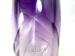 Rare Ludwig Moser Art Nouveau deep cut glass vase cut Art Nouveau glass vase 30