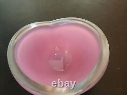 Rare Mid-Century Kaj Franck For Iittala Hauen Leuat Pink Art Glass Vase Signed