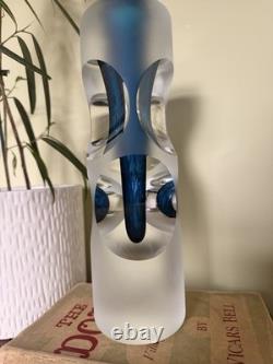 Rare Milan Machacek Princ Oggetti Optical Art Glass Lenses Concave Cylinder Vase