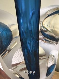 Rare Milan Machacek Princ Oggetti Optical Art Glass Lenses Concave Cylinder Vase